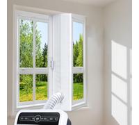 Kit Calfeutrage Climatiseur, 400CM Joint de Fenetre pour Climatiseur Mobile, Double Fermeture Éclair, Calfeutrage Fenetre Clim avec Les Unités de Climatisation Mobiles et Sèche-Linger, Blanc