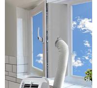 Kit Calfeutrage Climatiseur, 400CM Tissu De Calfeutrage Pour Fenêtres Pour Climatiseur Mobile Joint De Fenetre Universel Pour Sèche-Linge, Kit Climatisation Fenêtre Fonctionne,Installation Facile