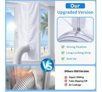 Kit calfeutrage climatiseur joint fenêtre universel pour mobile et sèche-linge tissu hot air stop isolant anti-fuite 400 cm