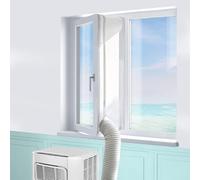 Kit Calfeutrage Climatiseur Kit De Joint De Fenêtre Pour Climatiseur Mobile Et Sèche-linge, Avec Fermeture Éclair Et Fermeture Adhésive Pour Fenêtres À Battants, Lucarnes (3M)