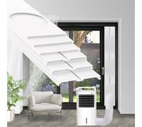 Kit Calfeutrage Climatiseur, Kit Fenêtre pour Climatiseur Mobile, 6 Pièces, 16 x 43-229cm avec Adaptateur de Tuyau d'Évacuation d'Air 15cm, Calfeutrage Fenêtre pour Climatiseur Mobile