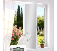 Kit Calfeutrage Climatiseur Mobile 400cm, Joint de Fenêtre Universel avec Cordon de Serrage, Kit Étanchéité Fenêtre Chambre pour Mini Climatiseur, Sans Perçage