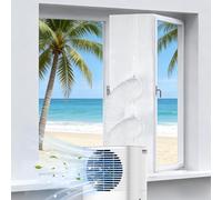 Kit Calfeutrage Climatiseur Mobile 500cm, Joint Fenêtre pour Climatiseur Mobile, Kit Fenêtre Clim pour Évacuation Climatiseurs Mobile, Fenêtres Battante, Oscillo-Battante, pour 1 Ou 2 Tuyaux