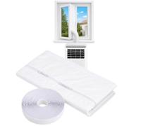 Kit Calfeutrage Climatiseur Porte Fenetre,pour Climatiseur Mobile et sèche-Linge à évacuation,Joint de Fenêtre sans Perçage,Climatisation,Tuyau d'échappement,Fenêtre Basculante,Fenêtre de Toit,300 cm