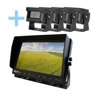 Kit Caméra De Parking Yatek Composé D'un Écran 10.1' Ahd 1080p + 4 Caméras Pour Vue Arrière 1080p Yatek