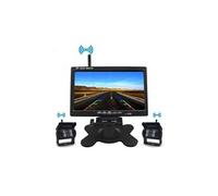 Kit caméra de recul sans fil 7 pouces moniteur lcd tft hd 2 x signal numérique stable caméras de sauvegarde etanche ip67 avec 18 lcd moniteur et