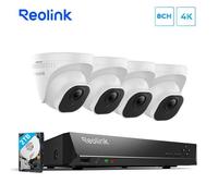 Kit Caméra de surveillance 4K Reolink - 4 Caméras PoE - 8CH NVR - Enregistrement 24/7 - Accès à distance