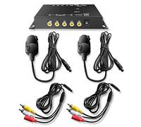 Kit Caméra de Vue Latérale Caméra de Angle Mort Vision Nocturne Grand Angle de Vue avec Mini Séparateur Vidéo 4 Canaux pour Voiture Auto Van Campeur Tracteur