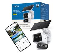 KIT Caméra Extérieur Sans Fil Solaire - Tapo C645D KIT - 2K Double Objectif 360° - Vision nocturne couleur - IA detection