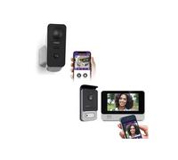 Kit Caméra extérieure motorisée et connectée View + Visiophone filaire connecté Philips Connect 2
