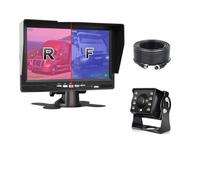 Kit Caméra Recul AHD Enregistrement DVR 7 Pouces Moniteur De Voiture avec Caméra De Vue Arrière De Véhicule 1920 * 1080P pour Camion Bus Support Carte SD(1 Camera 20m Cable)