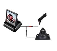 Kit Caméra Recul Caméra Recul pour Stationnement Avant Arrière Voiture Vision Nocturne Moniteur 4.3/5 Pouces pour Véhicule Image Inversée Côté Gauche/Droit(4.3 in C)