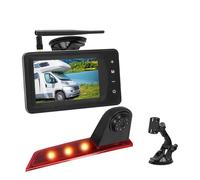 Kit Caméra Recul pour Ford pour Transit pour Personnalisé avec Feux Freinage LED (2016-on) Kit Caméra Recul sans Fil avec Feu Stop 1080P avec Moniteur HD 5 Pouces