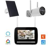 Kit caméra solaire WiFi KYF 2K 4MP NVR écran tactile 7" IP66 Couleur unique G