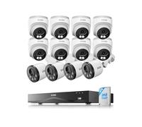 Kit Caméra Surveillance 4K ZOSI - NVR 8CH & Caméra Dôme PoE 8MP, Détection IA Personne/Véhicule, Auto-Tracking, Vision Nuit 30m, Audio, HDD 4TB Inclus, Plug & Play, IP66