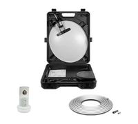 Kit Camping Car - MEGASAT - Parabole Acier 35cm - LNB Single 0.1dB - Câble Coaxial 10m - HD