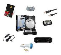 KIT CAMPING CAR Parabole 35 CM + Récepteur TN8000 HD TNTSAT + LNB HD ME+ POINTEUR G