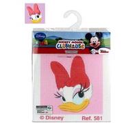 Kit canevas 12x12cm Disney - Daisy copine de Minnie - Gros trous enfants MULTICOLORE G