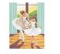 Kit canevas 15x20cm Ecole de danse toile coton + aiguille + fils enfants danseuses MULTICOLORE G