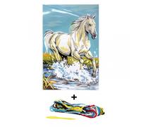 Kit Canevas 30 X 40 Cm Seg De Paris Modèle Cheval Blanc