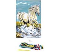 Kit canevas 30 x 40 cm Seg de Paris modèle cheval blanc MULTICOLORE