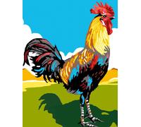 Kit Canevas Blanc Coq 25x30 Cm 100% Coton