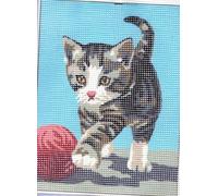 Kit Canevas Chaton et pelote de laine - 30