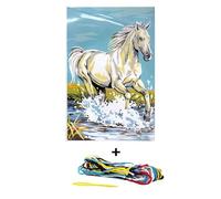 Kit canevas 30 x 40 cm Seg de Paris modèle cheval blanc MULTICOLORE