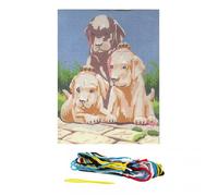 Distrifil Kit Canevas Chiots Labradors 15 x 20 cm
