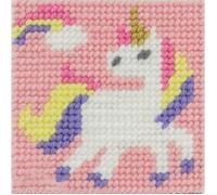 Kit Canevas complet La Fée licorne 15 x 15 Enfant gros trous
