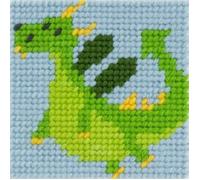 Kit Canevas complet Le Dragon 15 x 15 Enfant gros trous