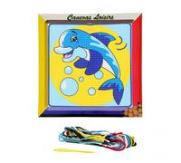 Kit Canevas Dauphin 16 x 16 cm Gros trous