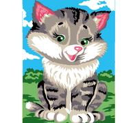 Kit Canevas Enfant Chat 20x25cm