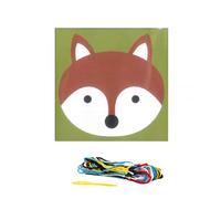 Kit canevas enfant - Margot - Renard - Imprimé gros trous - Aiguille en plastique - Fils laine