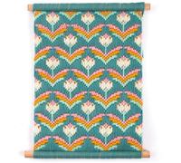 Kit Canevas - GRAINE CRÉATIVE - Fleurs tropicales - 26 x 32 cm - Broderie facile - Décoration murale
