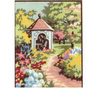 Kit Canevas Kiosque dans le Parc C 14 x 18 cm Pénélope Blanc Petits Trous