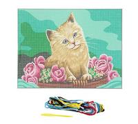 Kit Canevas Le Chat aux roses