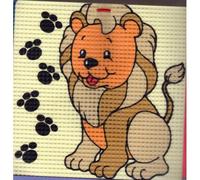 Kit Canevas Lion 16 X 16 Cm Gros Trous