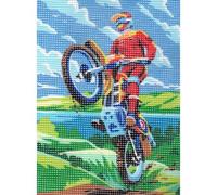 Kit Canevas Moto Cross 15 X 20 Cm