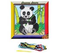 Kit canevas Panda 15 x 15 cm gros trous Multicolore