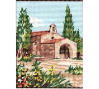 Kit Canevas - Pénélope - Maison en Provence - 14 x 16 cm - 100% coton - Petits trous