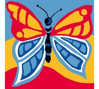 Kit Canevas Soudan 25x25cm Papillon