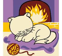 Kit Canevas Soudan Au Coin Du Feu 25x25 Cm