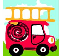 Kit Canevas Soudan Camion De Pompiers 20x20cm