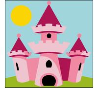 Kit Canevas Soudan Chateau De Princesse 20x20 Cm