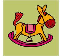 Kit Canevas Soudan Cheval À Bascule 25x25cm