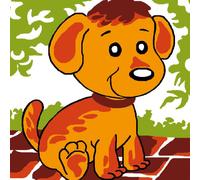 Kit Canevas Soudan Chien Marron 25x25cm