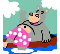 Kit Canevas Soudan Hippopotame 20x20cm