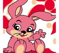 Kit Canevas Soudan Lapin Rose 25x25cm