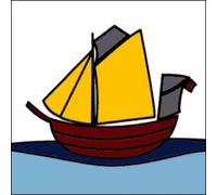 Kit Canevas Soudan Le Bateau 20x20cm